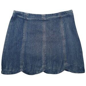 Alter'd State Denim Mini Skirt Women's Small Dark Wash Side Zip Casual Y2K Style